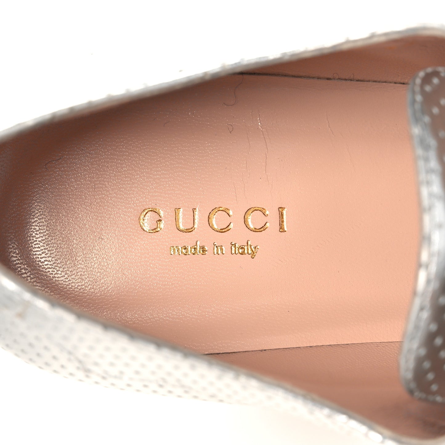 Calfskin Otis Platform Loafers 40 Silver