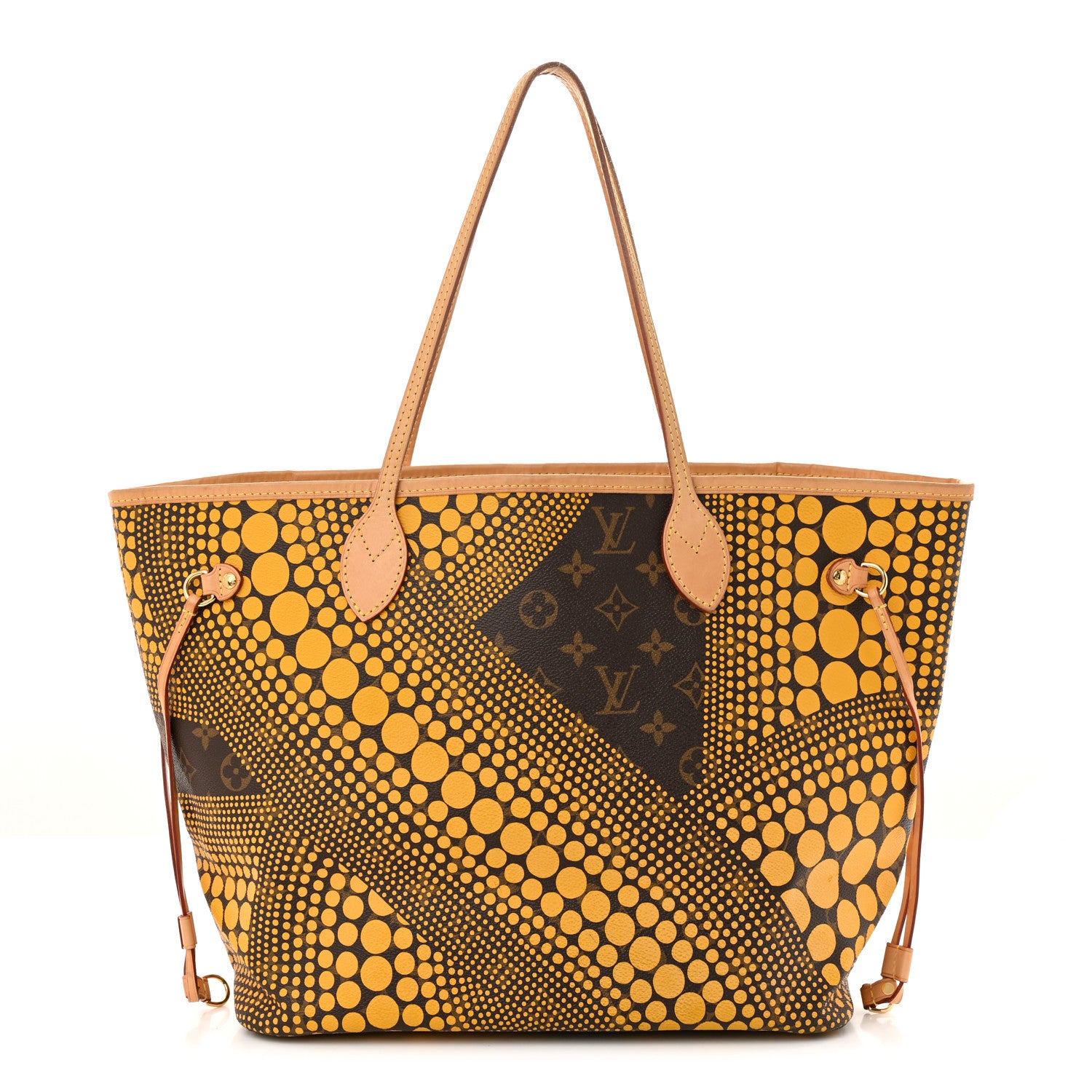 Louis Vuitton Monogram Kusama Waves Neverfull MM Yellow 1 of 9