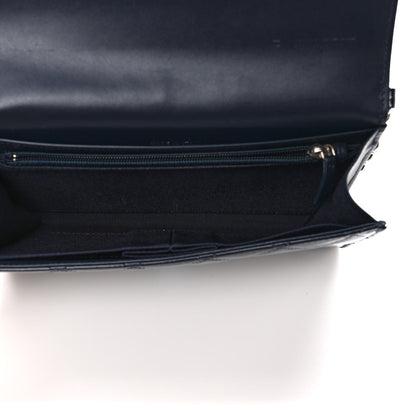 Chanel Patent Quilted Wallet On Removable Chain Navy Blue 4 of 9