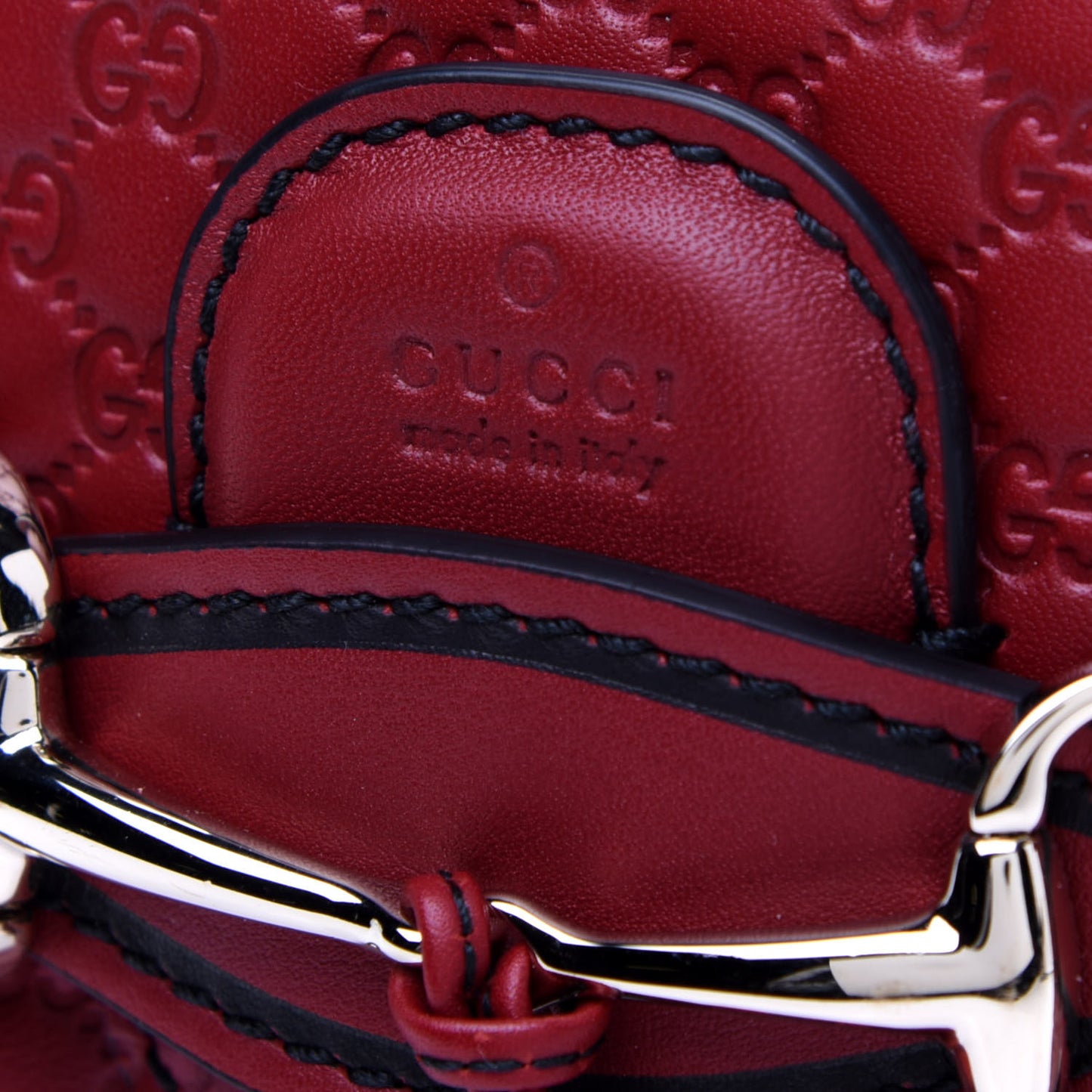 Soft Microguccissima Mini Emily Chain Shoulder Bag Rosso