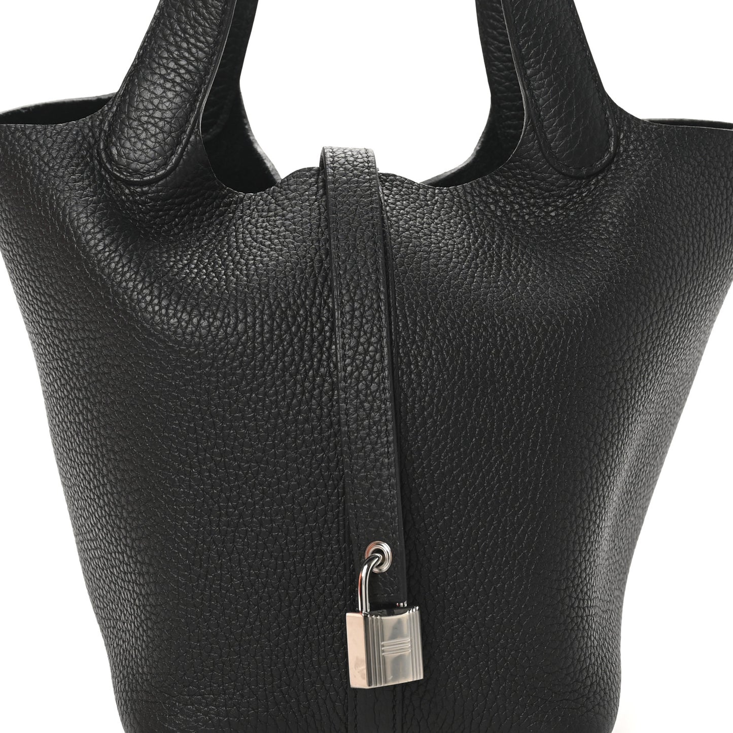 Taurillon Clemence Picotin Lock 18 PM Black
