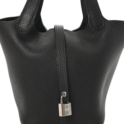 Hermes Taurillon Clemence Picotin Lock 18 PM Black 8 of 13