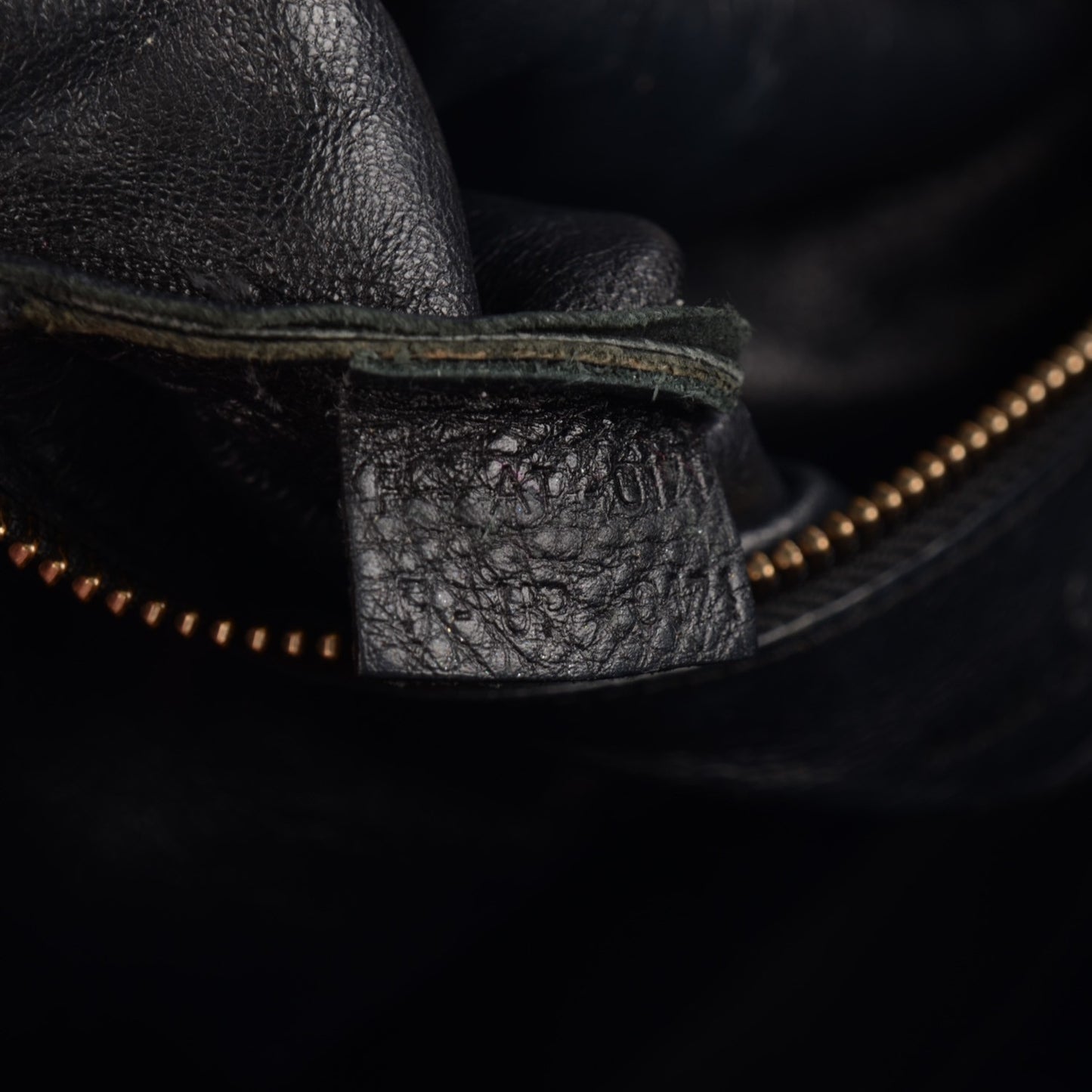 Calfskin Denim Mini Luggage Black Navy