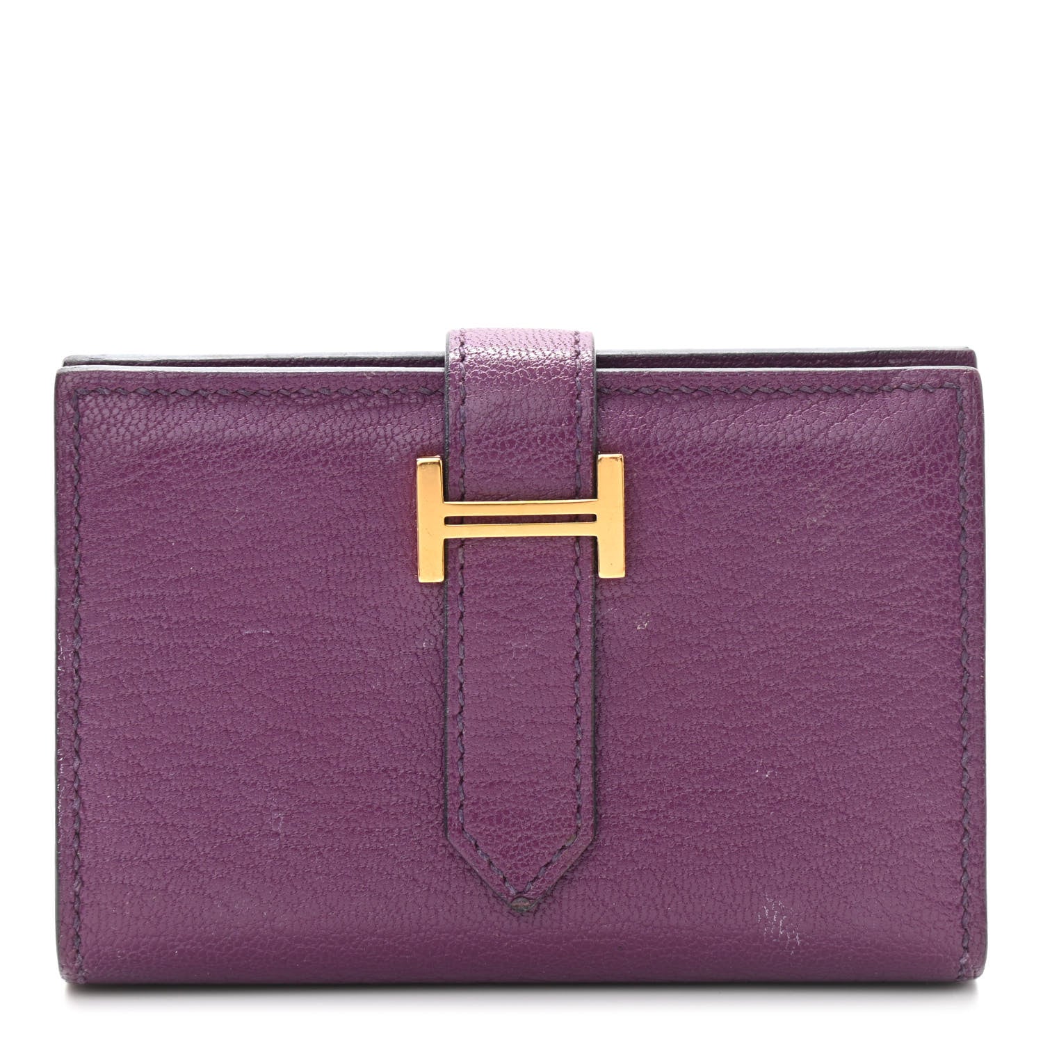Hermes Chevre Mysore Mini Bearn Wallet Anemone 1 of 8