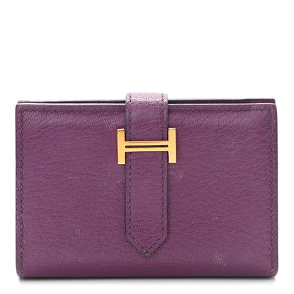 Hermes Chevre Mysore Mini Bearn Wallet Anemone 1 of 8