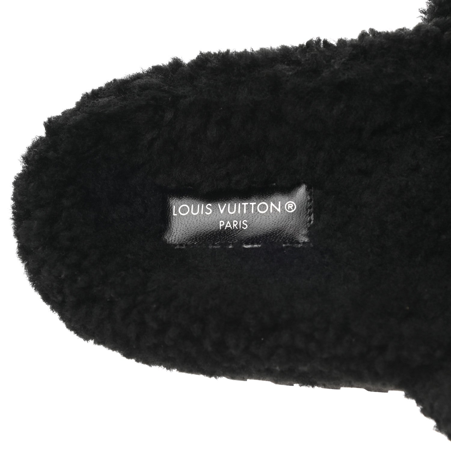 Louis Vuitton Shearling Paseo Flat Comfort Mule 41 Black 6 of 12