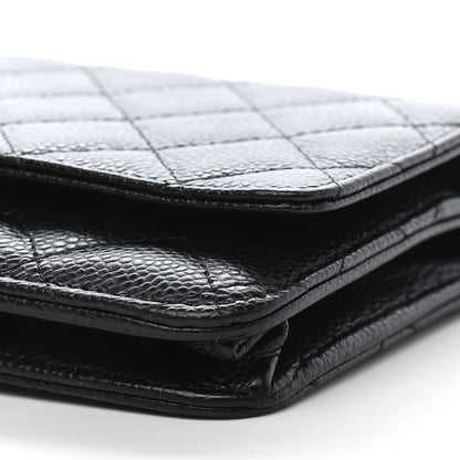 Chanel Caviar Quilted Wallet On Chain WOC Black 10 of 11