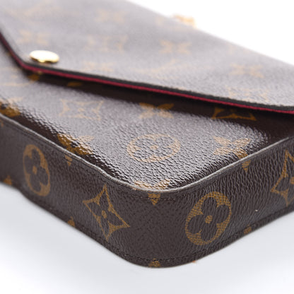 Louis Vuitton Monogram Pochette Felicie Chain Wallet Fuchsia 11 of 17