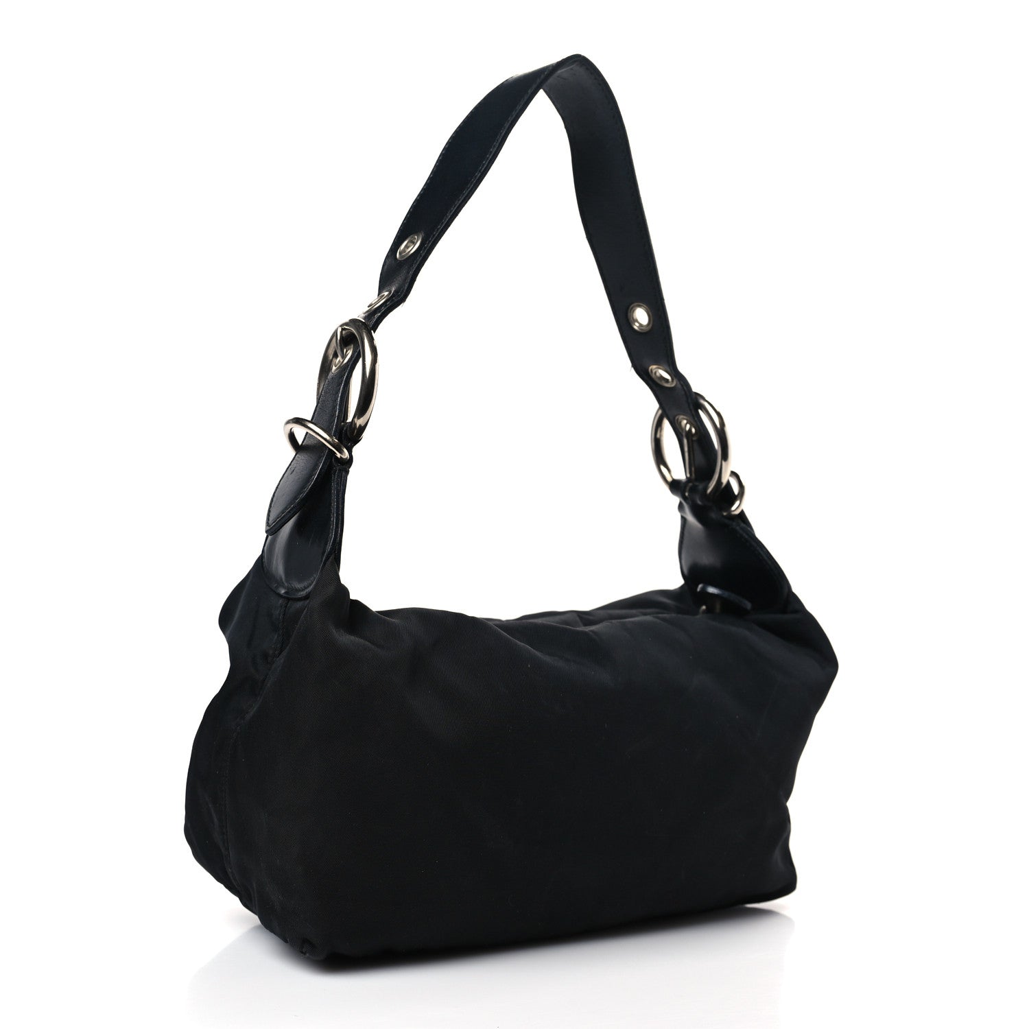 Prada Tessuto Nylon Shoulder Bag Black 3 of 13