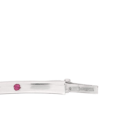 Roberto Coin 18K White Gold Oval Bangle Bracelet 3 of 4