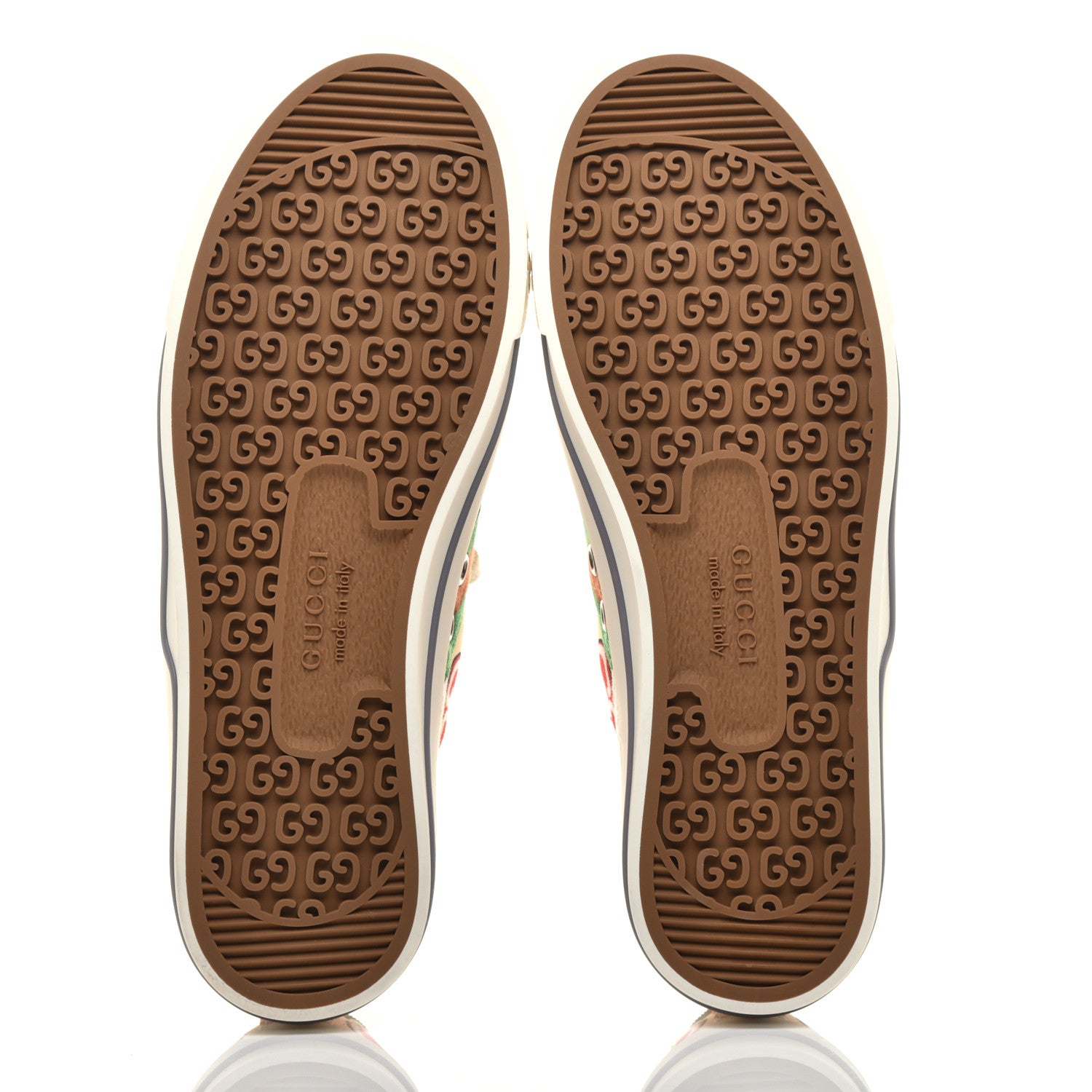 Gucci Canvas Web GG Apple Womens 1977 Tennis Sneakers 38 Ivory Red Mystic White New Shamarock 5 of 8