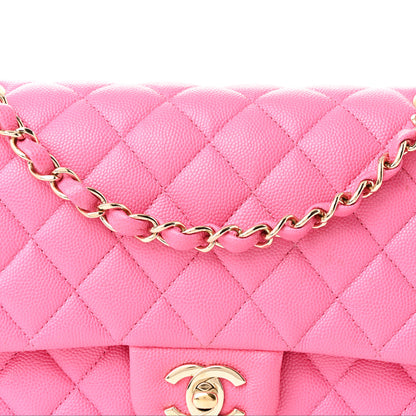 Chanel Caviar Quilted Medium Double Flap Pink 8 of 12