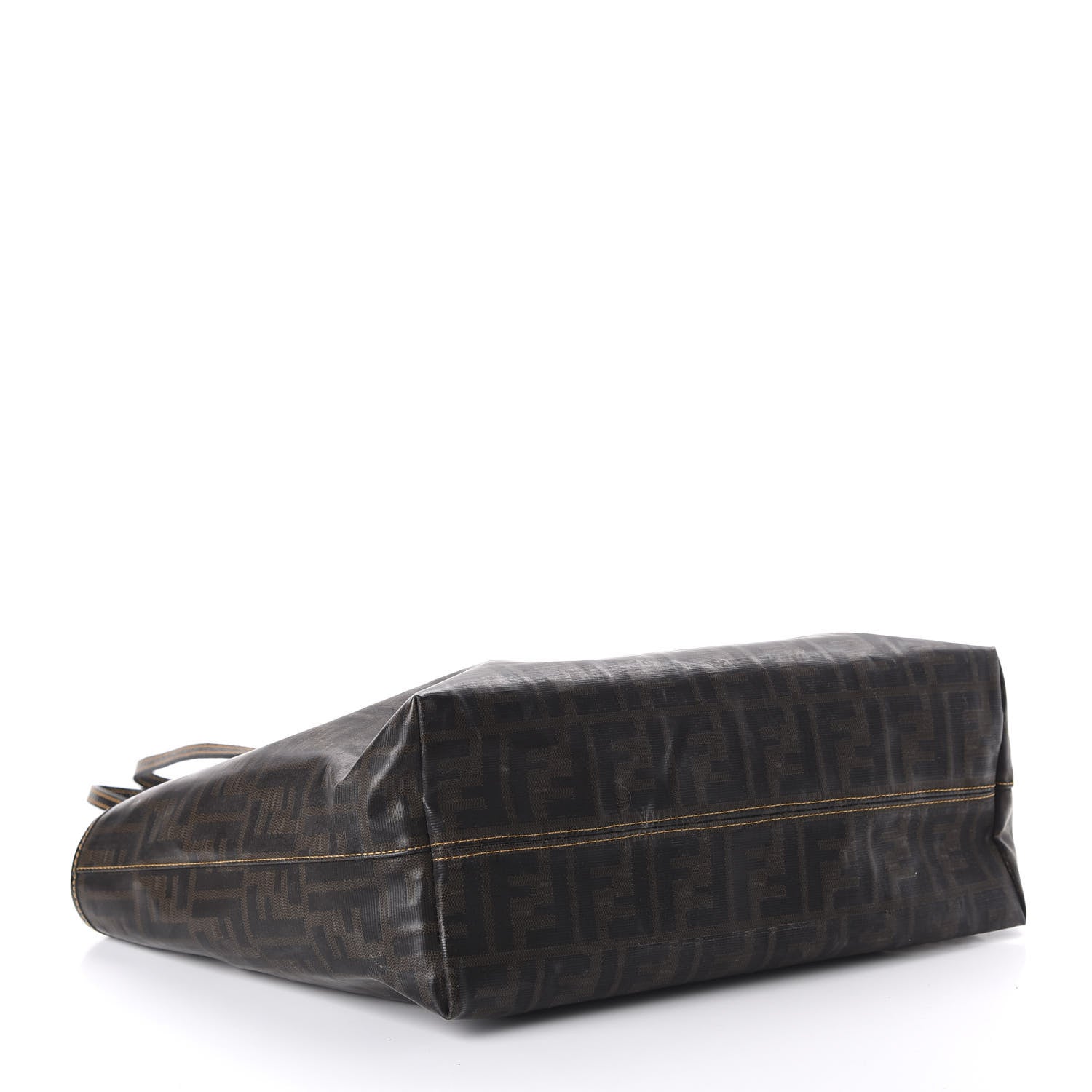 Fendi Zucca Spalmati Matrioska Small Roll Tote Tobacco Black 4 of 9