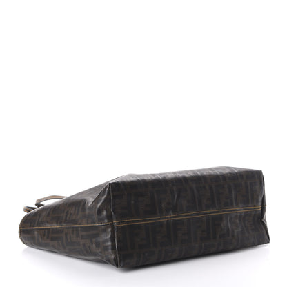 Fendi Zucca Spalmati Matrioska Small Roll Tote Tobacco Black 4 of 9