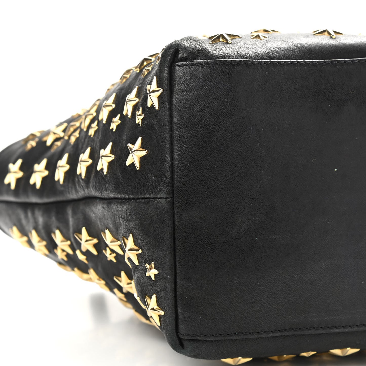 Calfskin Sasha Star Studded Tote Black