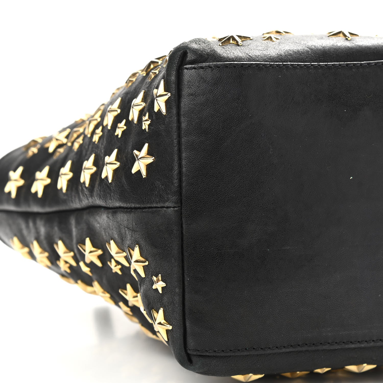 Jimmy Choo Calfskin Sasha Star Studded Tote Black 7 of 9