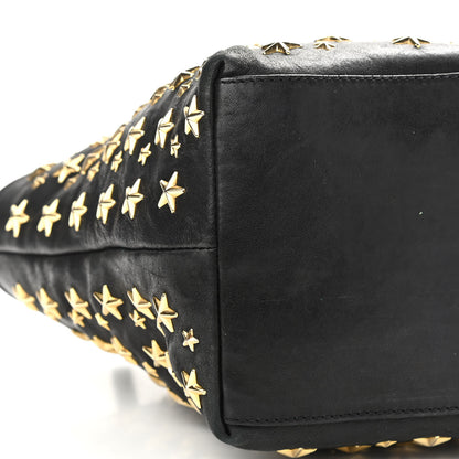 Jimmy Choo Calfskin Sasha Star Studded Tote Black 7 of 9