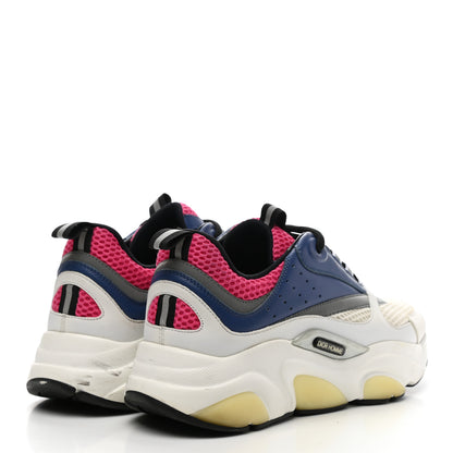 Christian Dior Technical Mesh Calfskin Womens B22 Sneakers 38 White Blue Pink 4 of 13