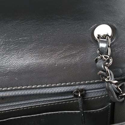 Chanel Glazed Calfskin Grommet Embellished Mini Airline Rectangular Flap Silver 10 of 13