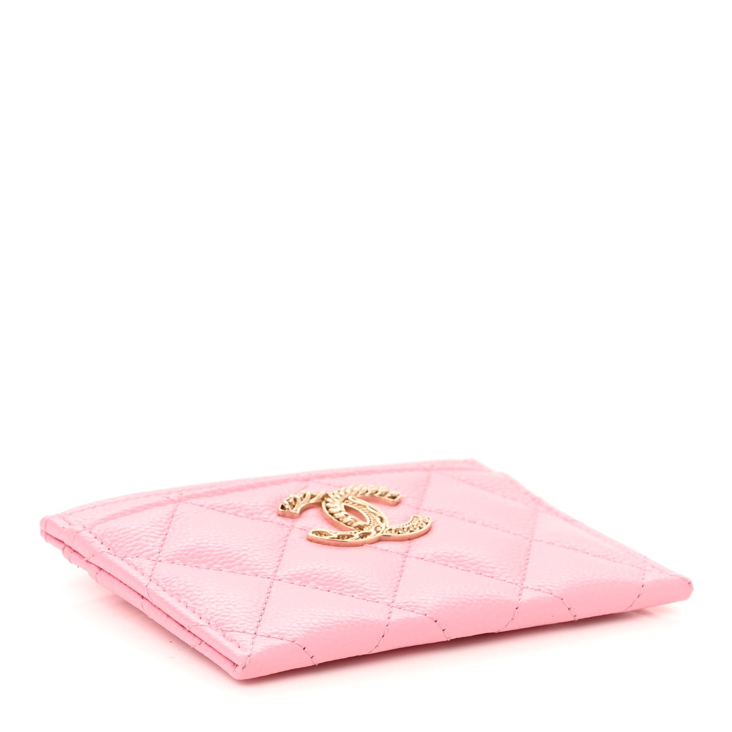 Chanel Caviar Quilted Multi Chain CC Card Holder Pink 4 of 9