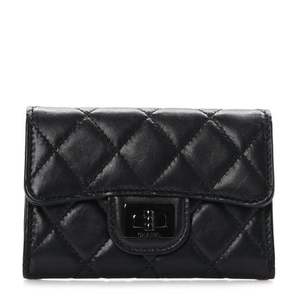 Chanel Aged Calfskin Quilted Reissue Flap Card Holder So Black 1 of 10