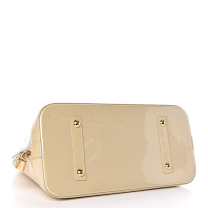 Louis Vuitton Vernis Alma MM Blanc Corail 4 of 13