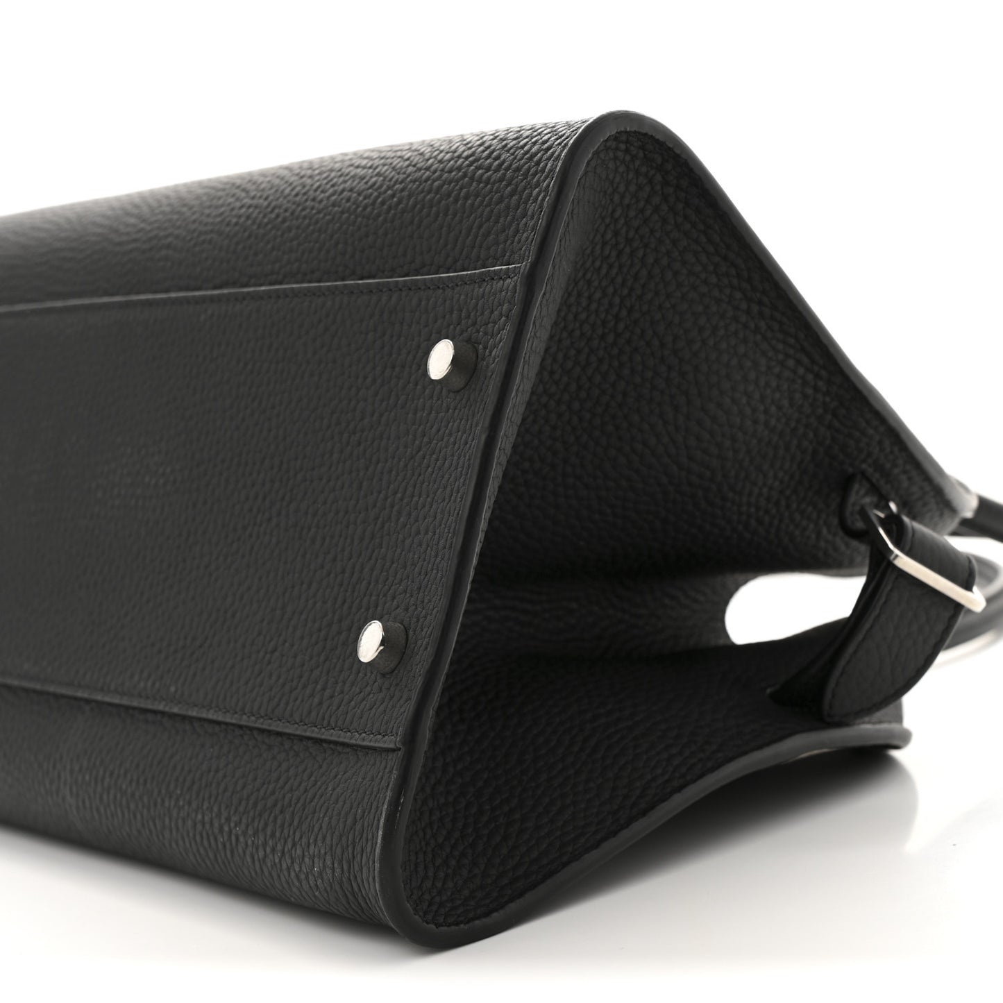 Grained Calfskin Margaux Shoulder 12 Black