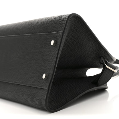 The Row Grained Calfskin Margaux Shoulder 12 Black 9 of 11