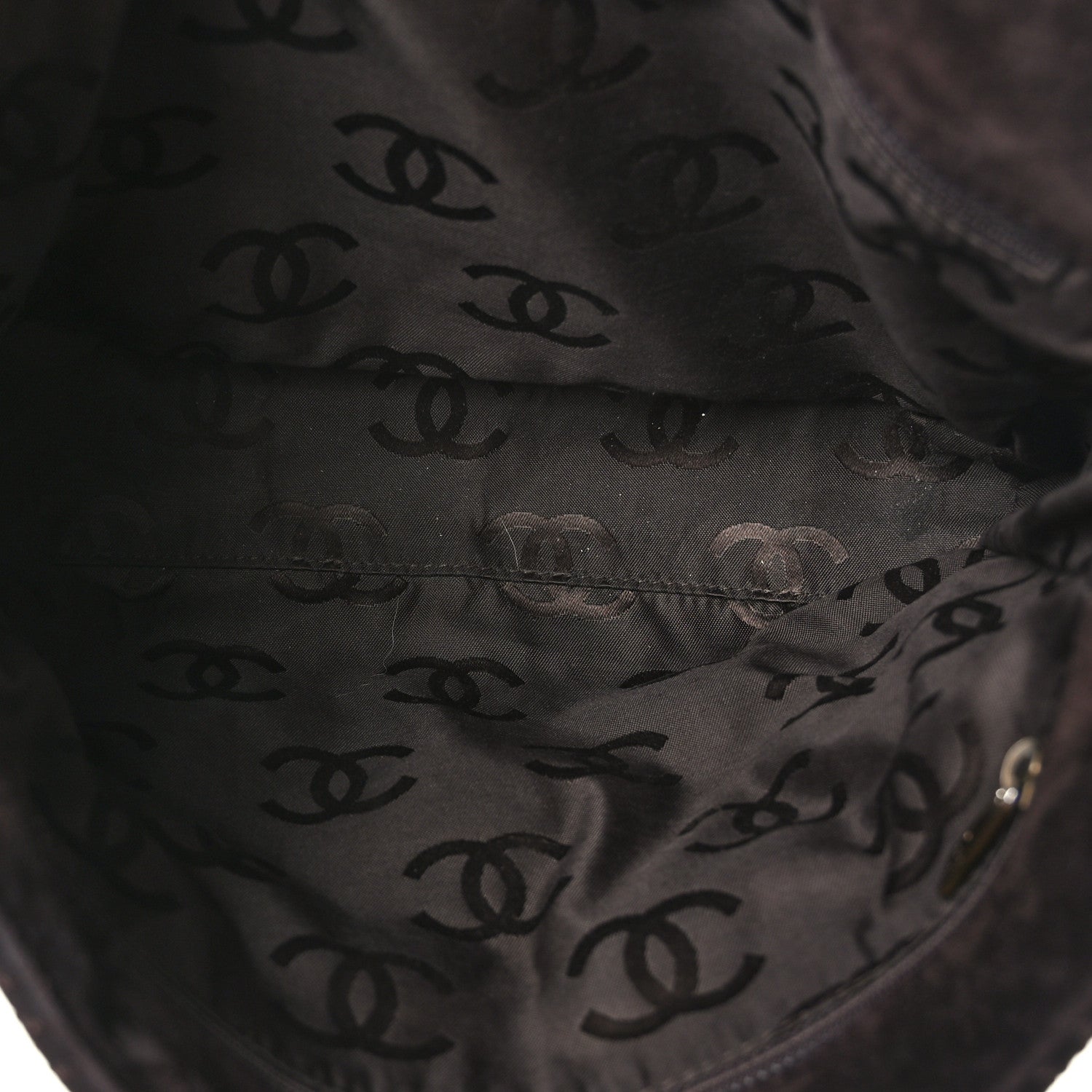 Chanel Suede Stitched CC Messenger Flap Bag Brown 5 of 9
