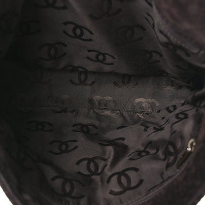 Chanel Suede Stitched CC Messenger Flap Bag Brown 5 of 9