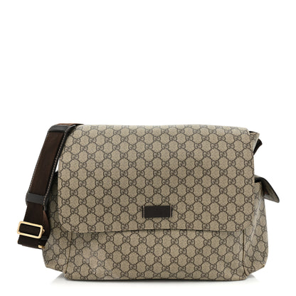 Gucci GG Plus Monogram Messenger Diaper Bag Dark Brown 1 of 17