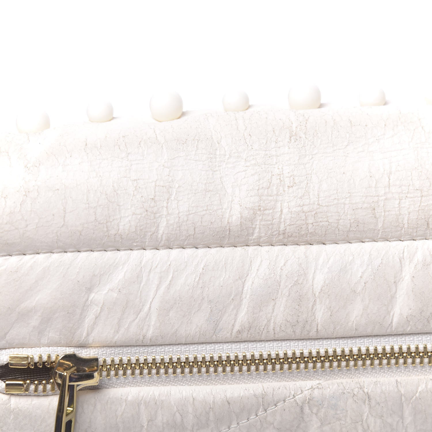 Lanvin Lambskin Quilted Pearl Medium Sugar Flap Shoulder Bag White 15 of 20