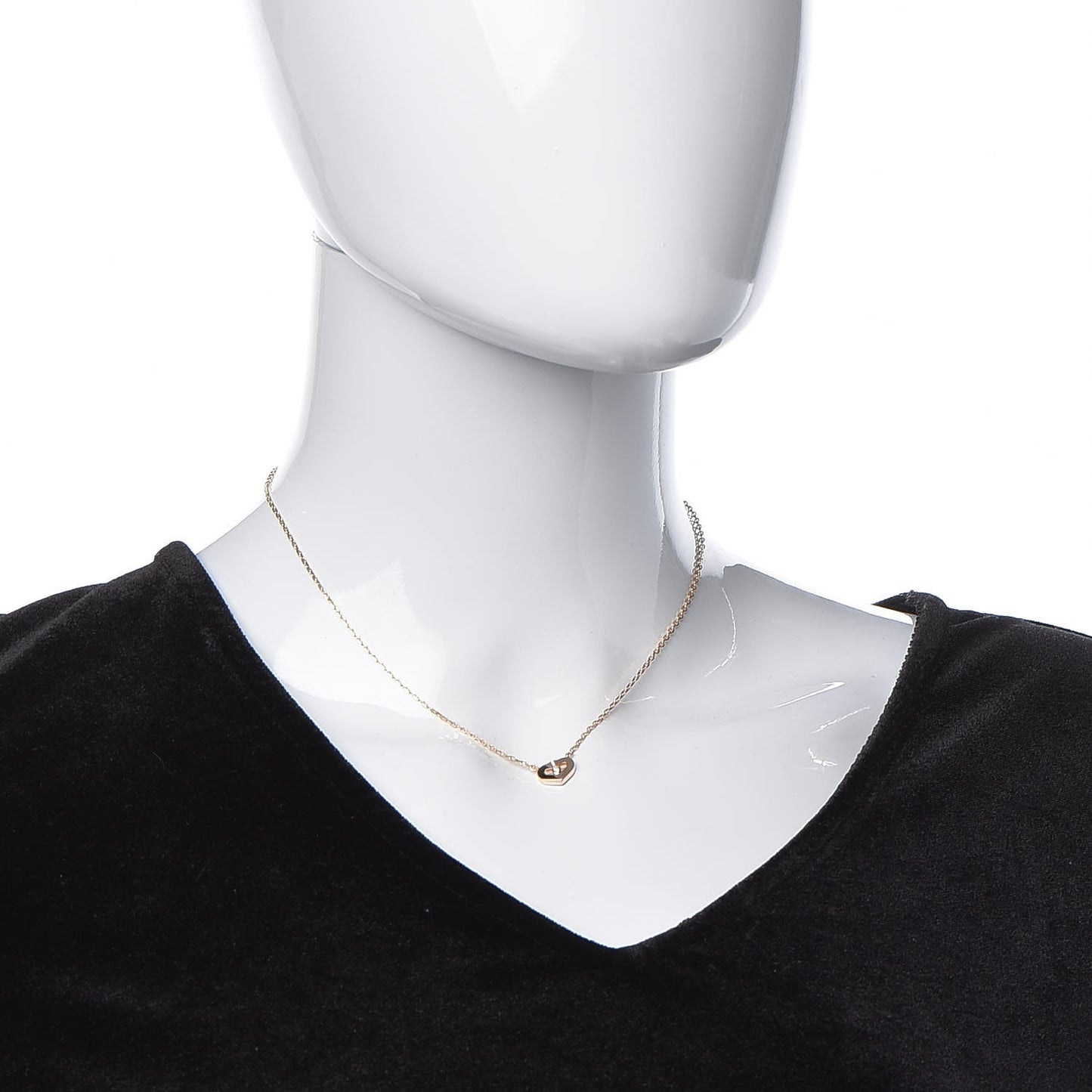 18K Pink Gold Diamond XS Hearts and Symbols Necklace