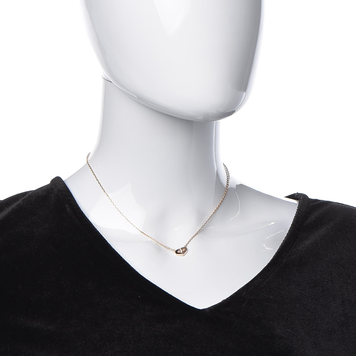 Cartier 18K Pink Gold Diamond XS Hearts and Symbols Necklace 2 of 4