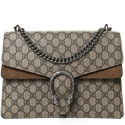 Gucci GG Supreme Monogram Medium Dionysus Shoulder Bag Taupe 9 of 11