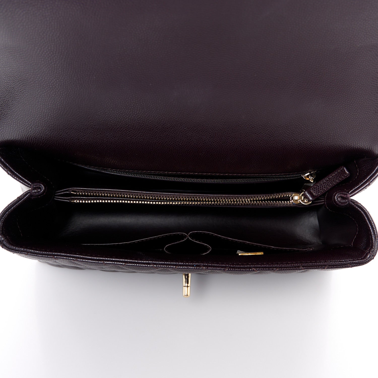 Chanel Caviar Quilted Small Coco Handle Flap Dark Brown 5 of 12