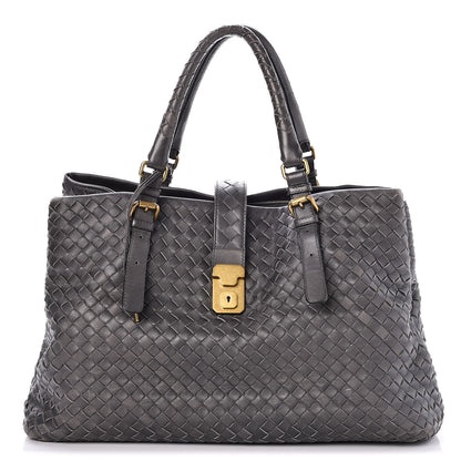 Bottega Veneta Nappa Intrecciato Medium Roma Tote Ferro Gray 1 of 7