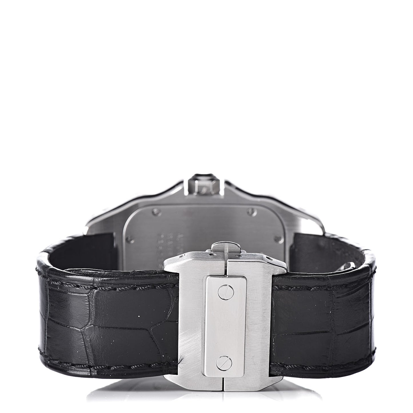 Stainless Steel Alligator 38mm Santos 100 Automatic Watch