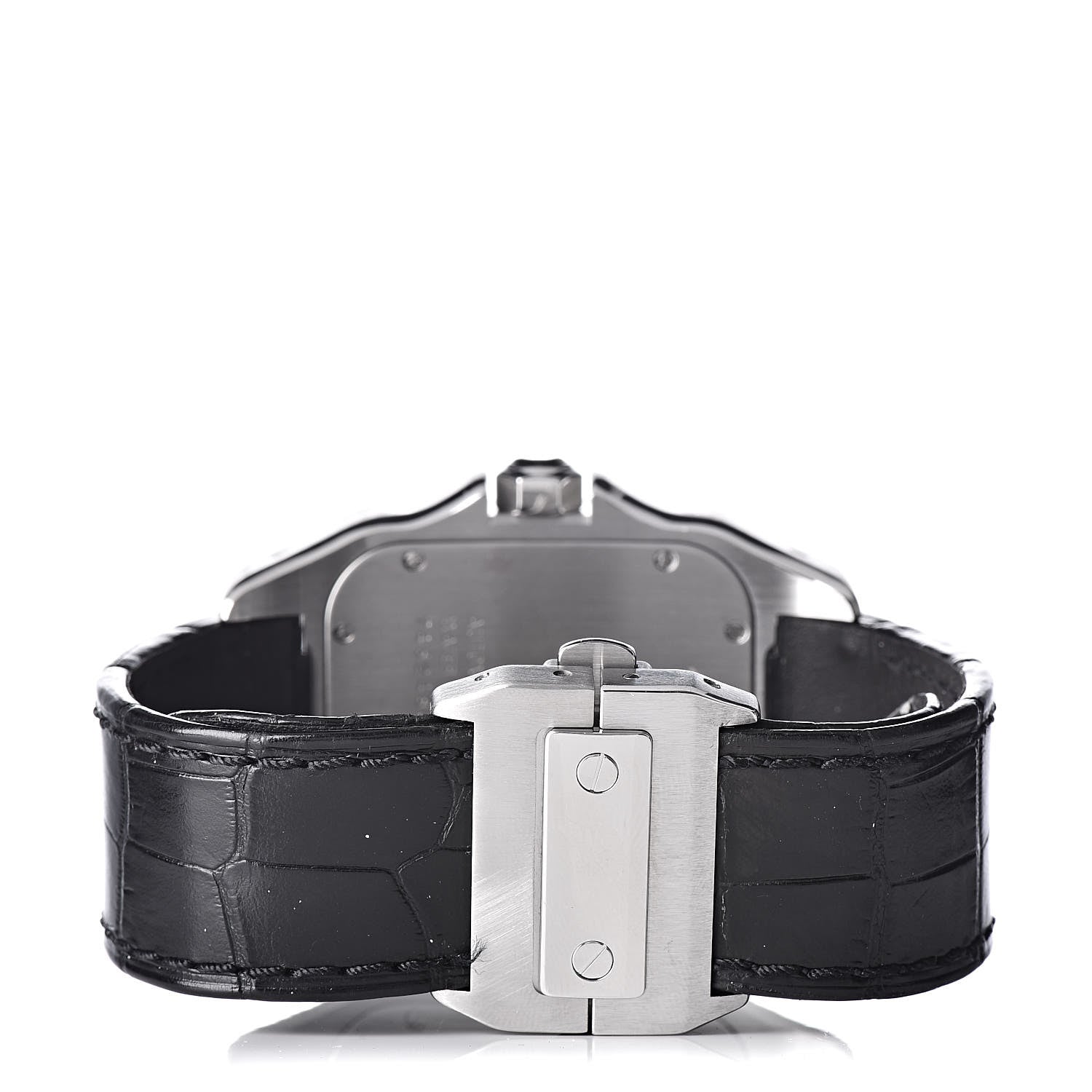 Cartier Stainless Steel Alligator 38mm Santos 100 Automatic Watch 4 of 8