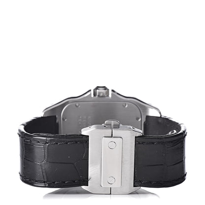 Cartier Stainless Steel Alligator 38mm Santos 100 Automatic Watch 4 of 8