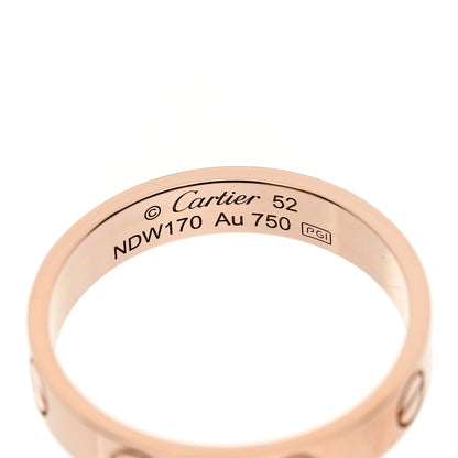 Cartier 18K Pink Gold 3.5mm LOVE Wedding Band Ring 52 6 3 of 4