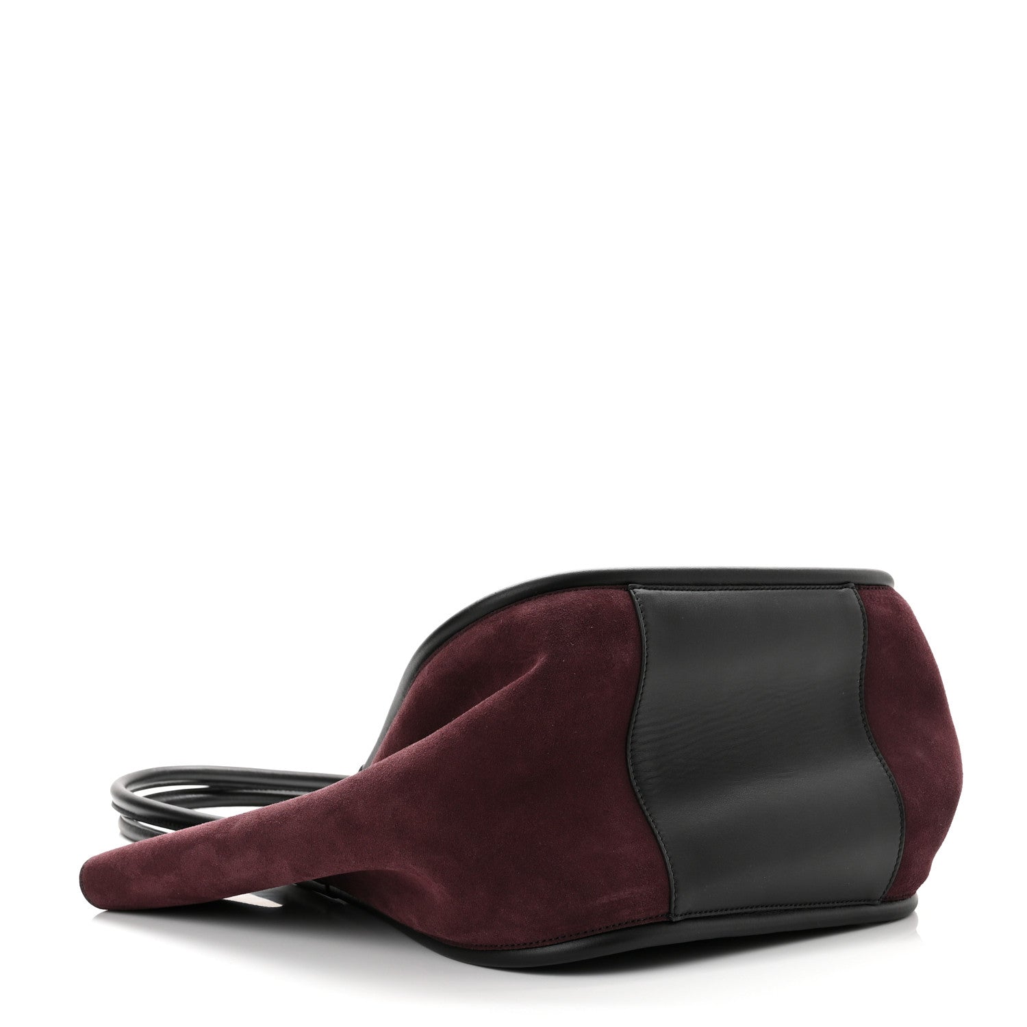 Proenza Schouler Calfskin Suede Ruched Tote Black Chocolate Plum 4 of 10