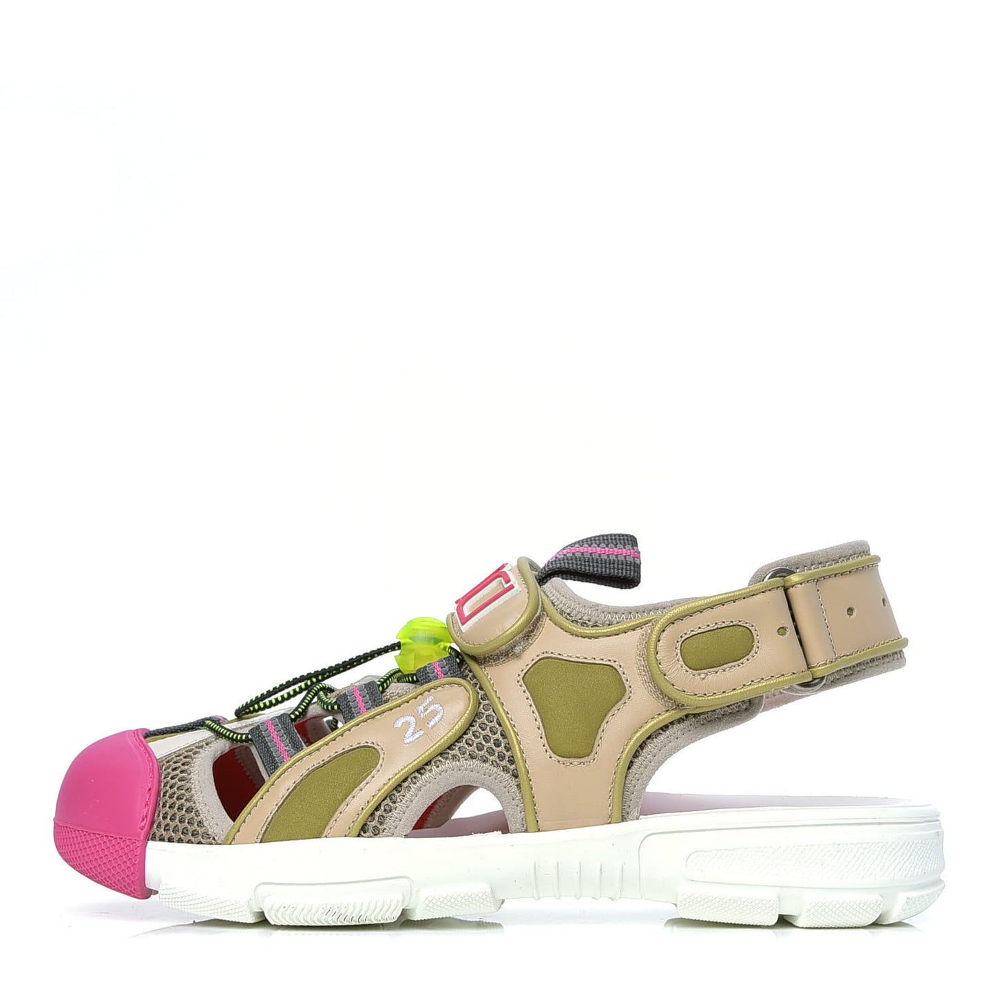 Mesh Fabric Tinsel Sport Sandals 39 Loess Sand Box Pink