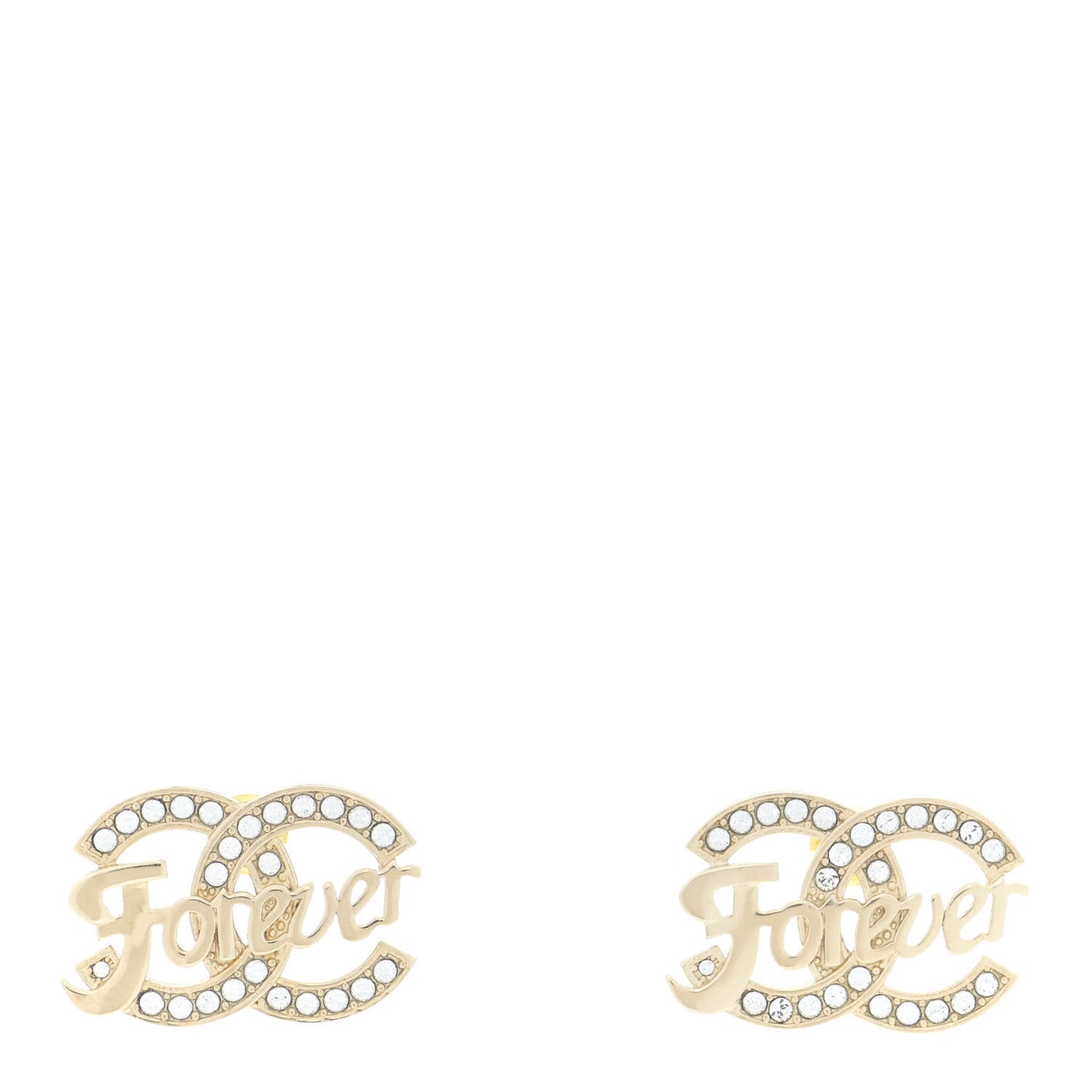 Crystal CC Forever Earrings Gold
