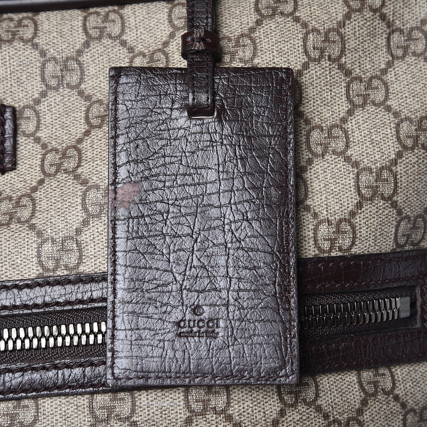Gucci GG Plus Monogram Small Web Trolley Brown 15 of 41