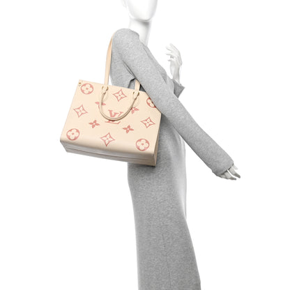 Louis Vuitton Empreinte Monogram Giant Onthego MM Creme Rose Trianon 2 of 14