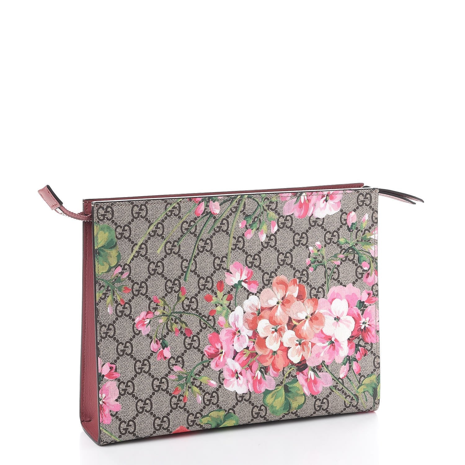 Gucci GG Supreme Monogram Blooms Large Cosmetic Case Beige Multicolor Dry Rose 3 of 8