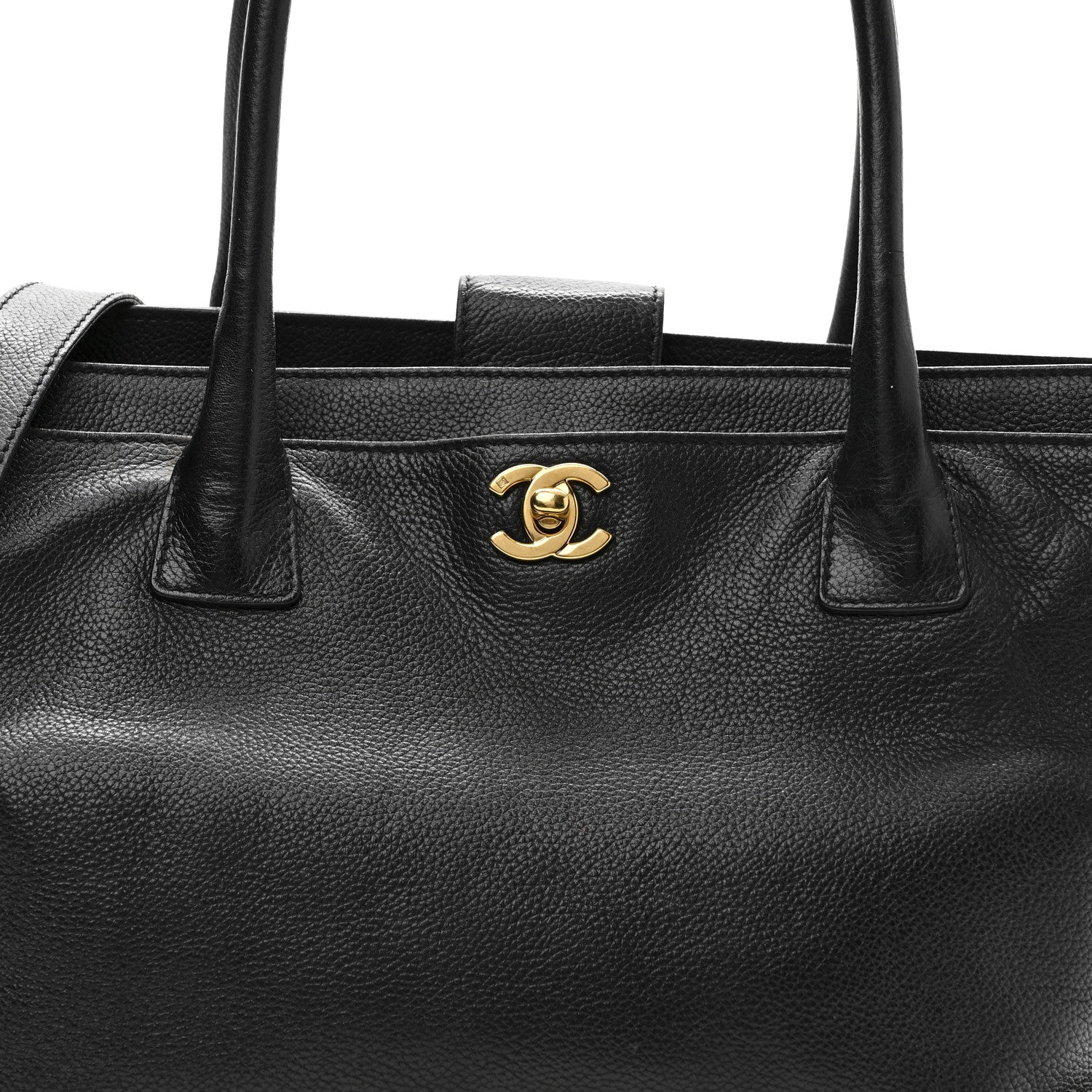 Chanel Calfskin Cerf Executive Shopper Tote Black 8 of 10