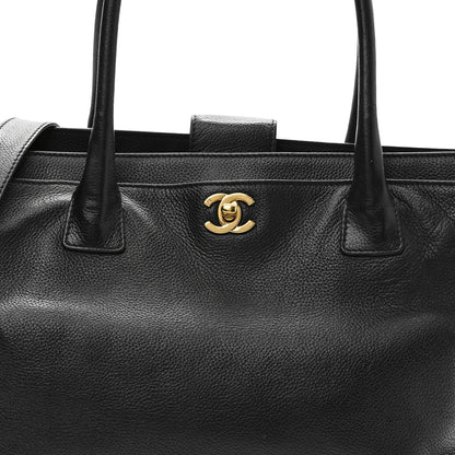 Chanel Calfskin Cerf Executive Shopper Tote Black 8 of 10