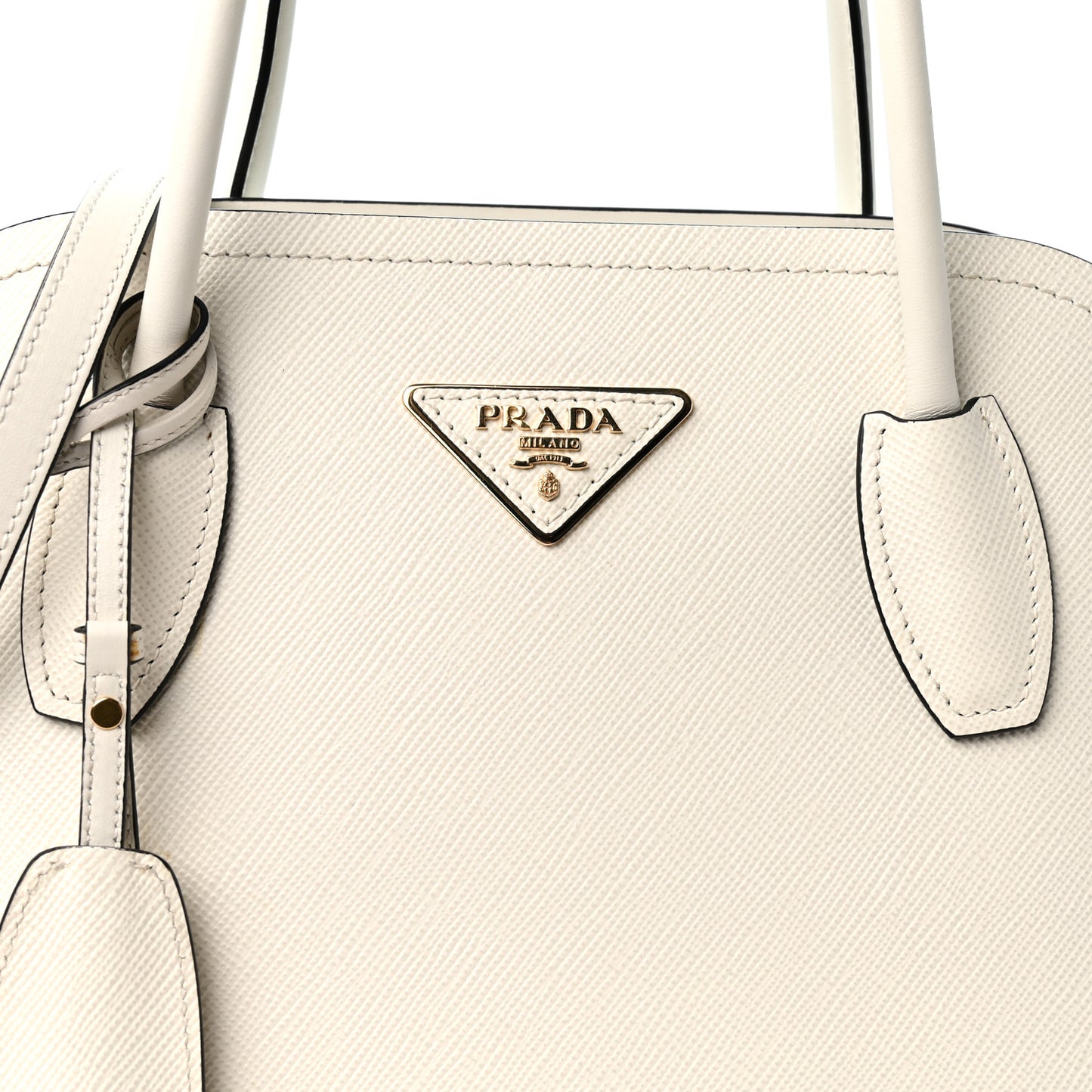 Saffiano Cuir Calfskin Promenade Tote Bianco
